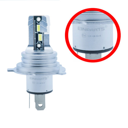 LED-konverteringssats – H4 – 6500K – 9V - 16V – P29t-PX29t – 2-pack