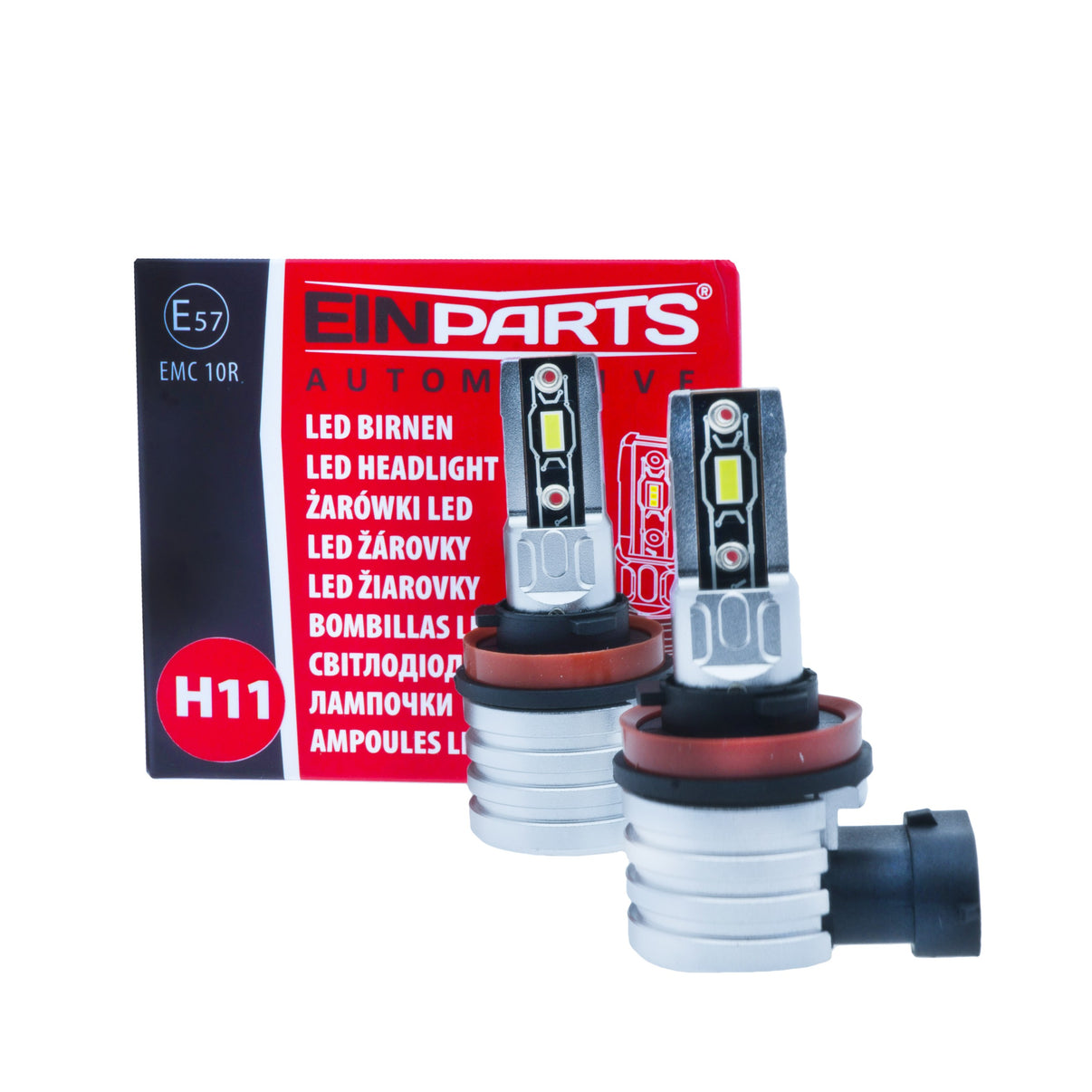 LED-konverteringssats – H11 – 6500K – 9V - 16V – PGJ19–1/2 – 2-pack