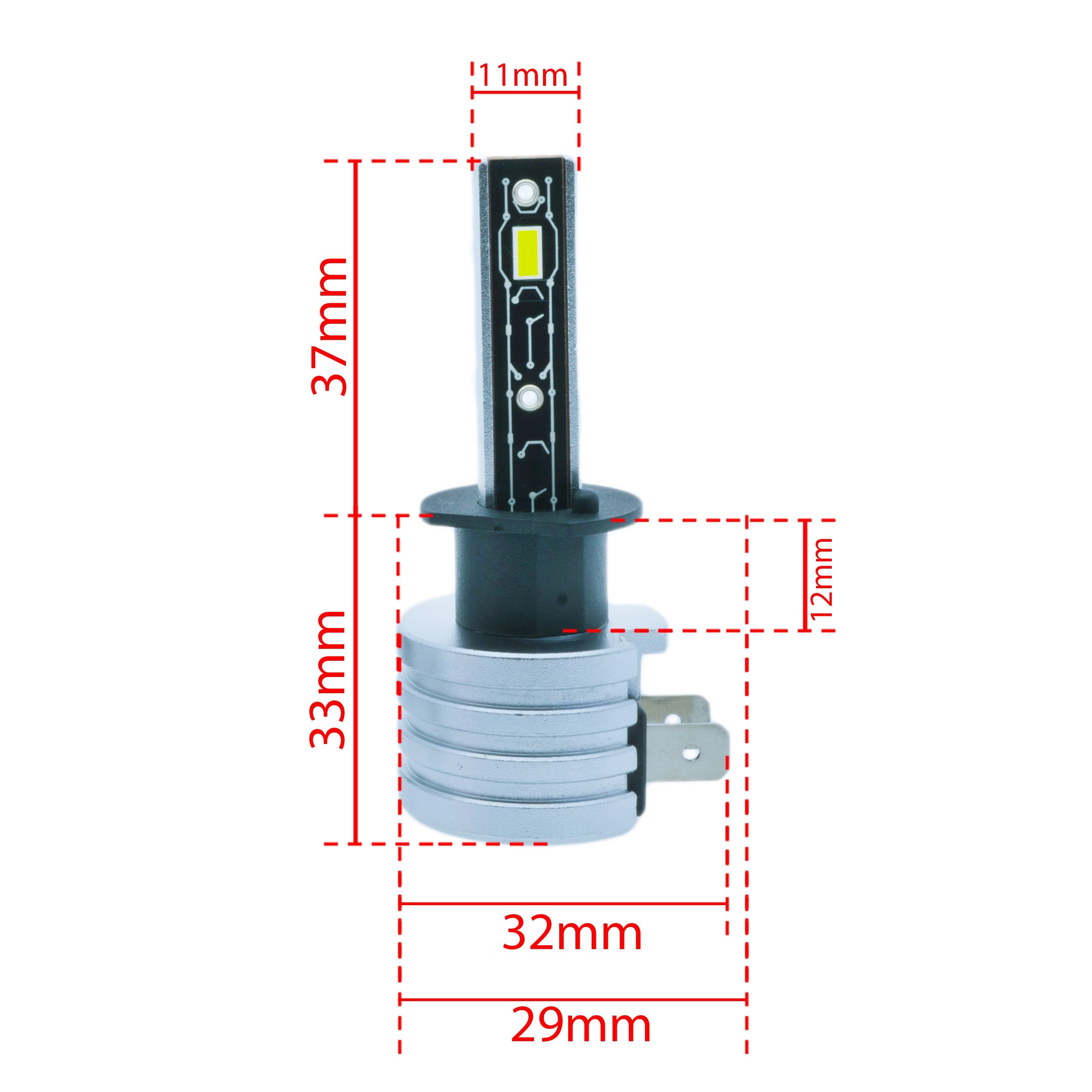 LED-konverteringssats – H1 – 6500K – 9V - 16V – 2-pack