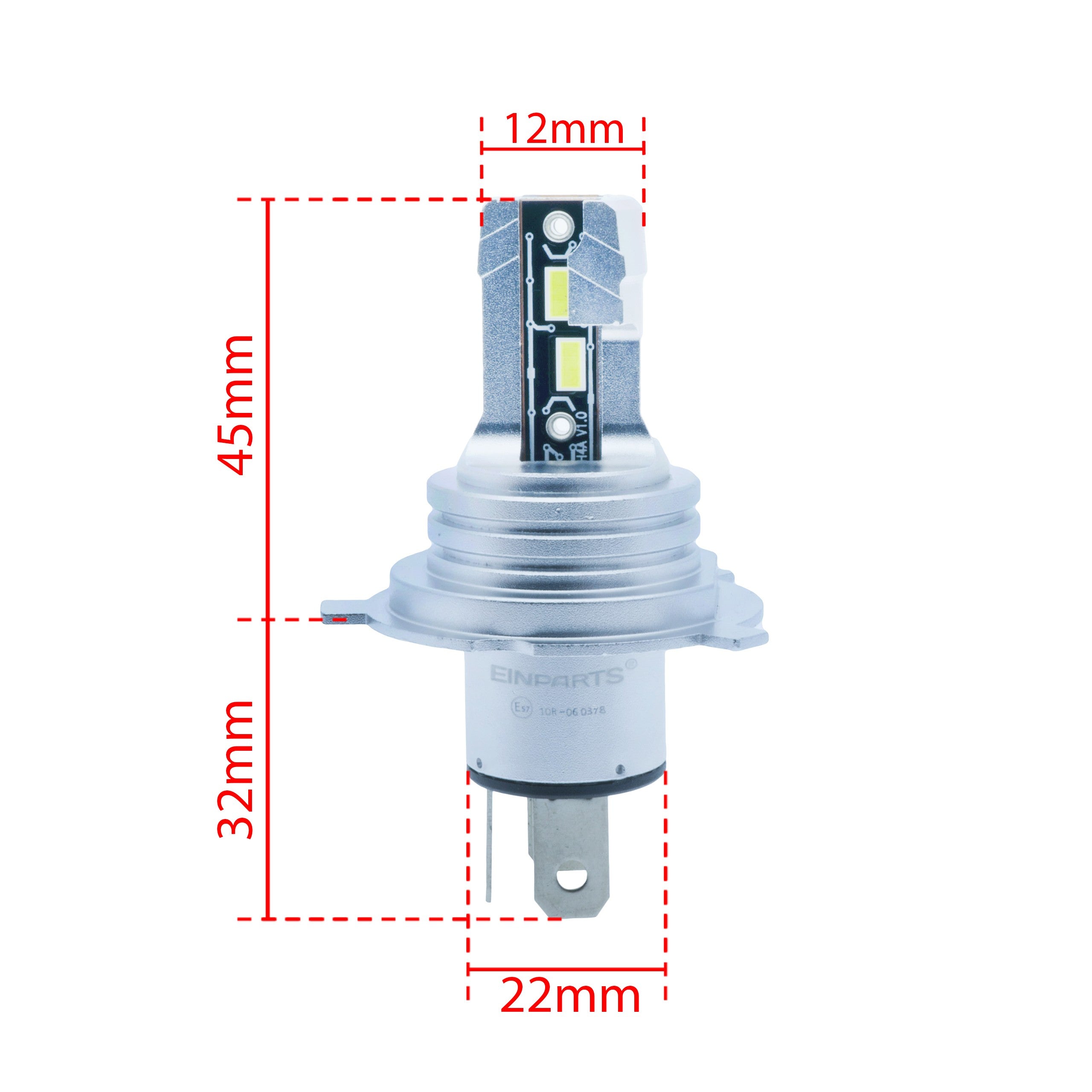LED-konverteringssats – H4 – 6500K – 9V - 16V – P29t-PX29t – 2-pack