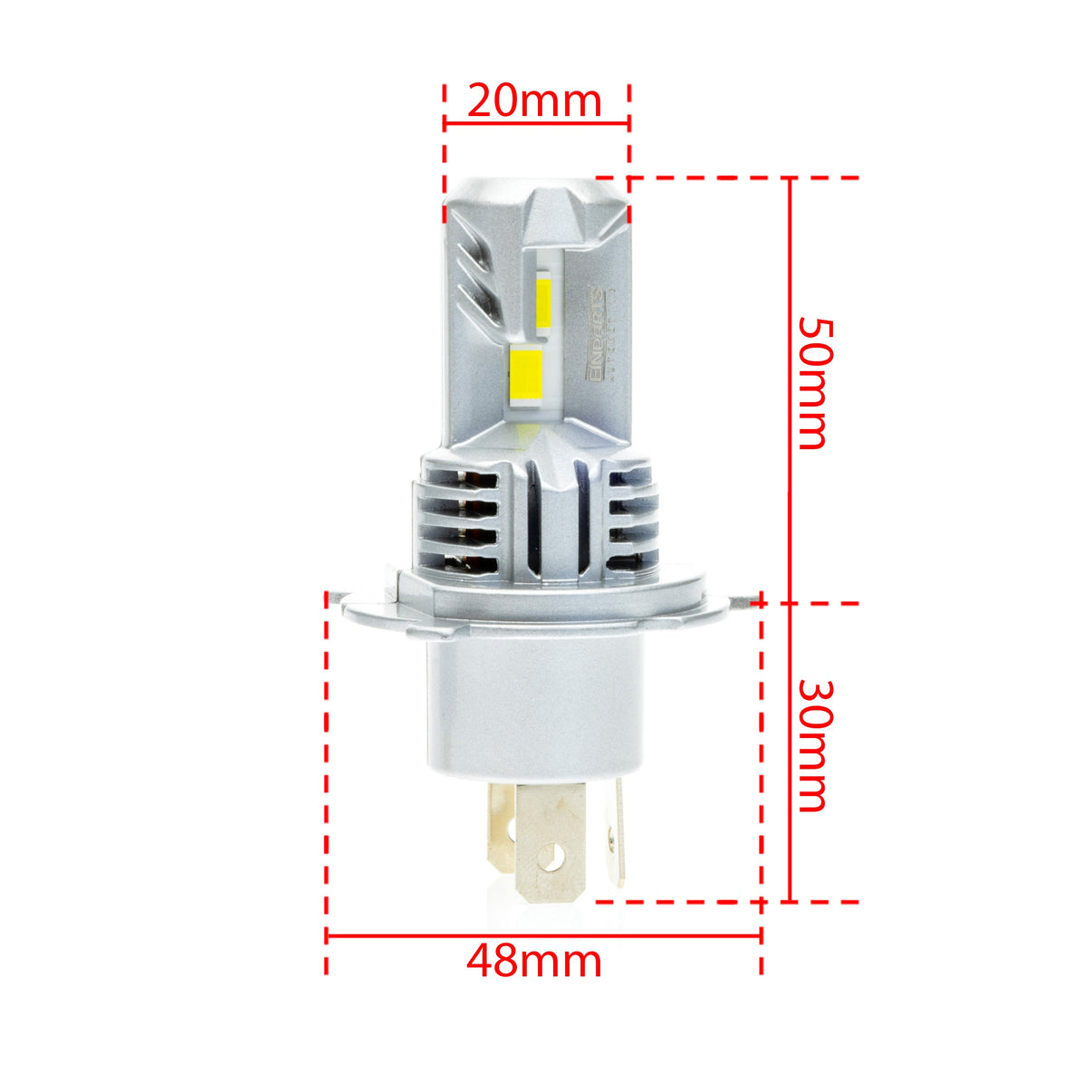 LED-konverteringssats – H4 – 6000K – 9V - 16V – P43t – 2-pack