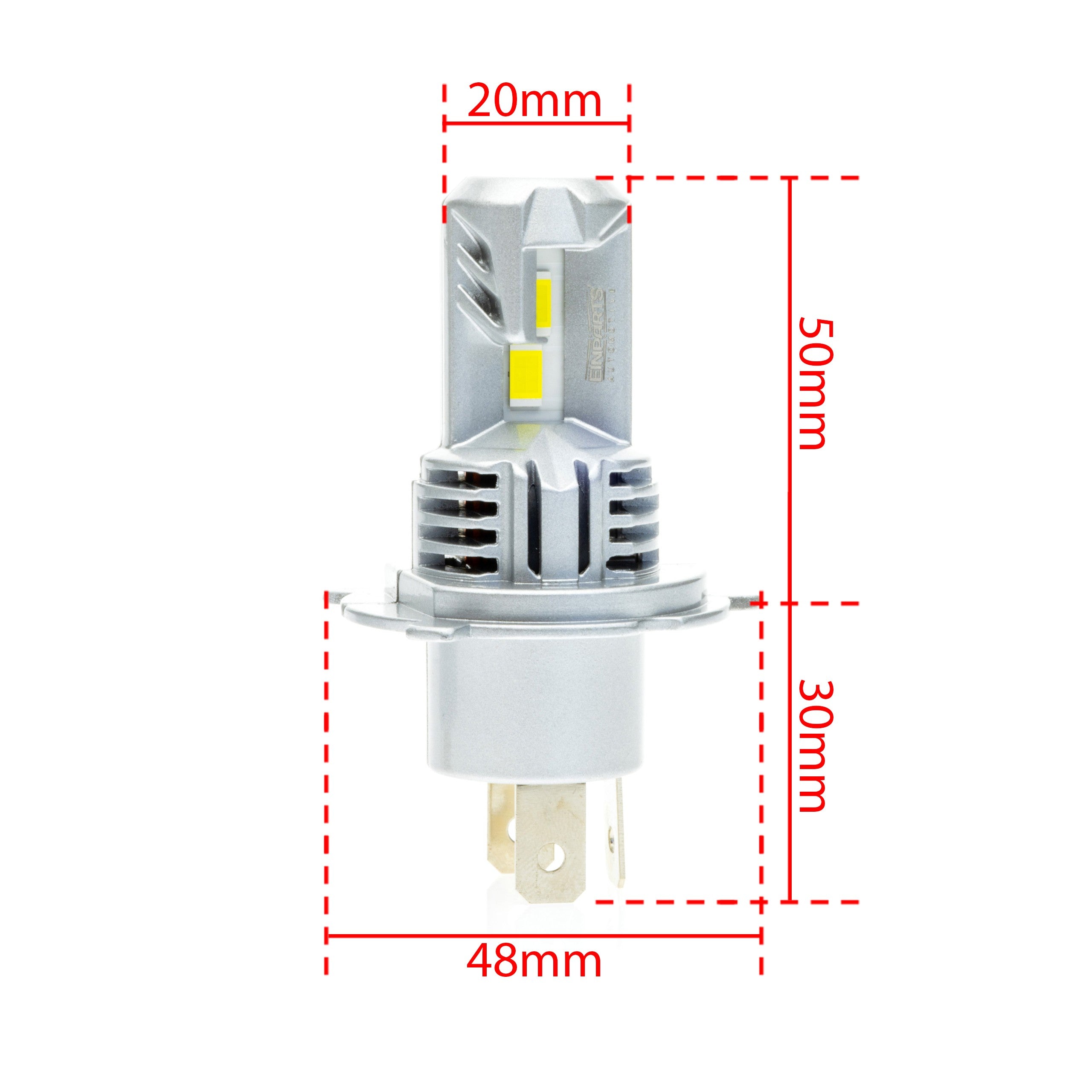 LED-konverteringssats – H4 – 6000K – 9V - 16V – P43t – 2-pack