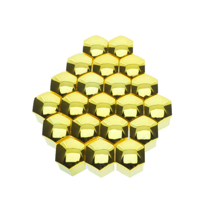 Hjulmutterskydd – metallic-guld – Plast – 20-pack – 18 mm mm