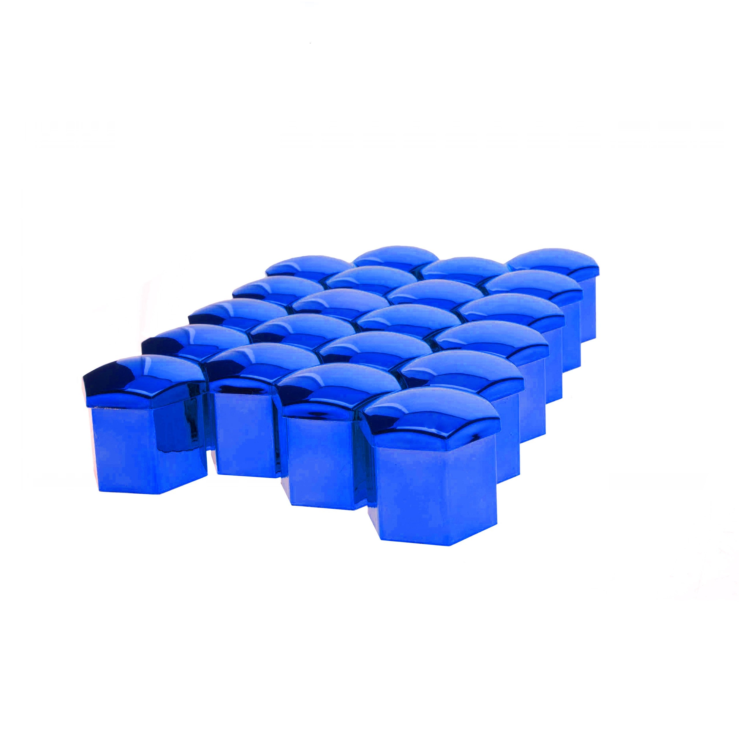 Hjulmutterskydd – Blå (metallic) – Plast – 20-pack – 18 mm mm