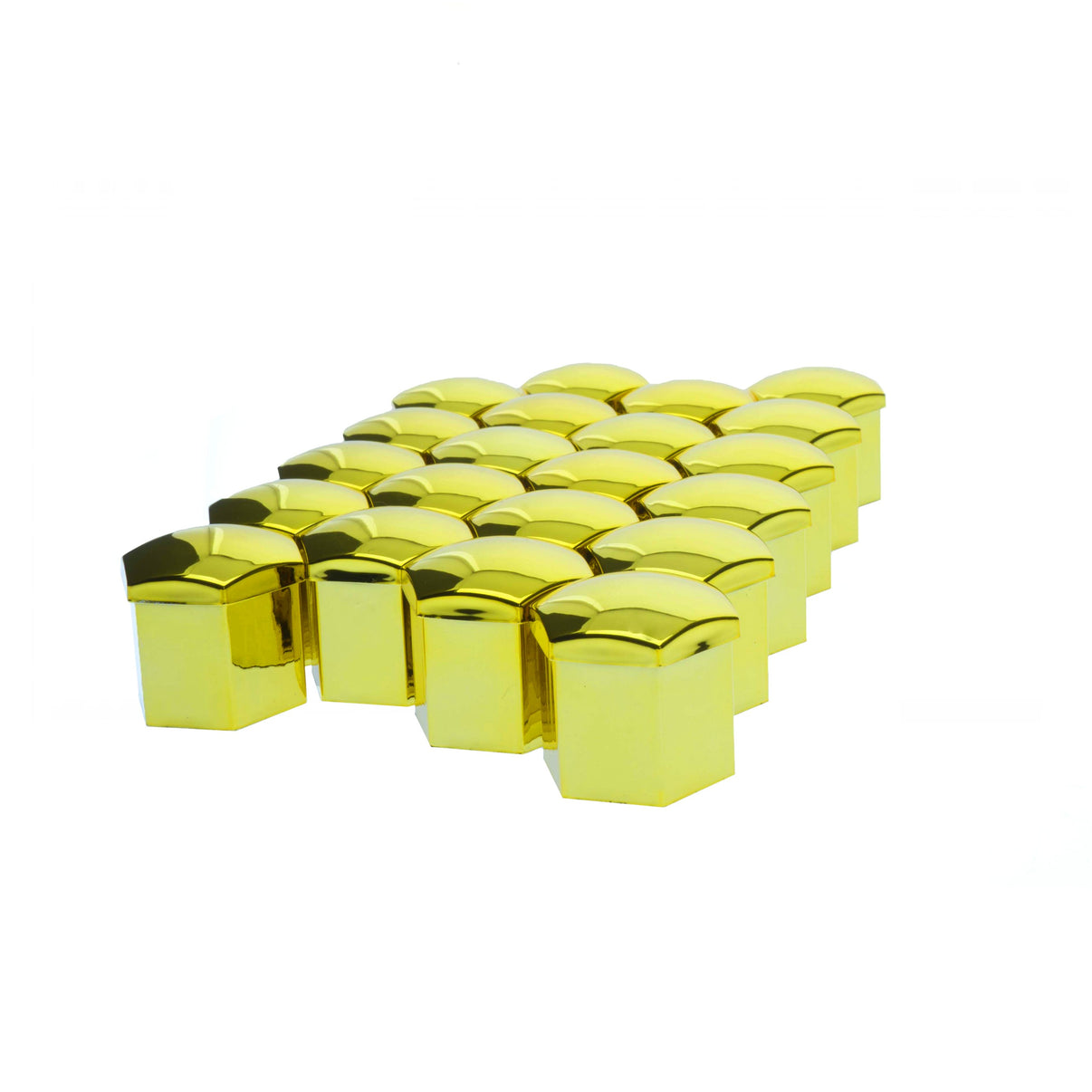 Hjulmutterskydd – metallic-guld – Plast – 20-pack – 18 mm mm