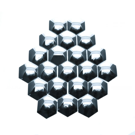 Hjulmutterskydd – Kromsilver – Plast – 20-pack