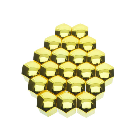 Hjulmutterskydd – metallic-guld – Plast – 20-pack – 24 mm mm