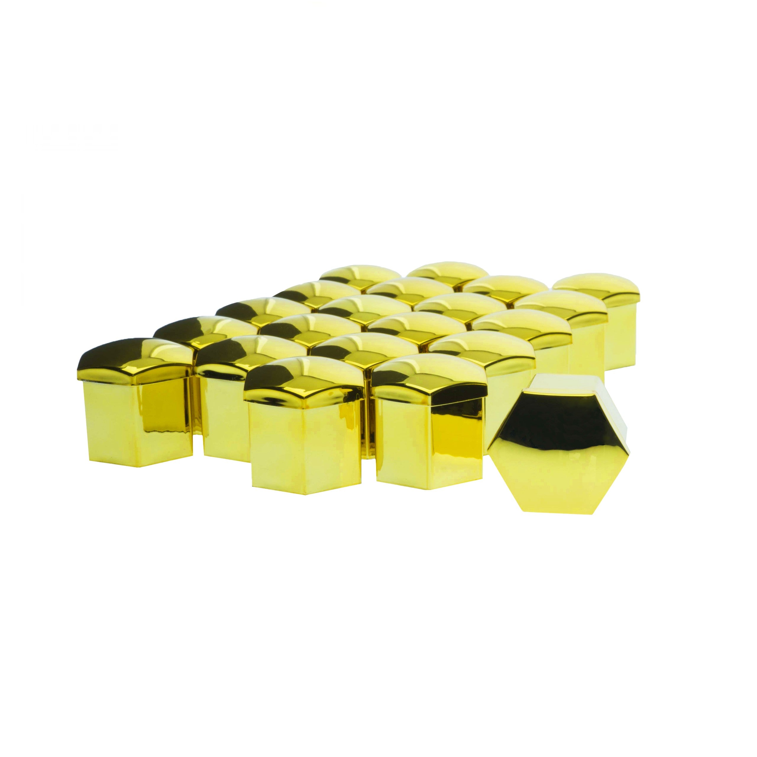 Hjulmutterskydd – metallic-guld – Plast – 20-pack – 24 mm mm