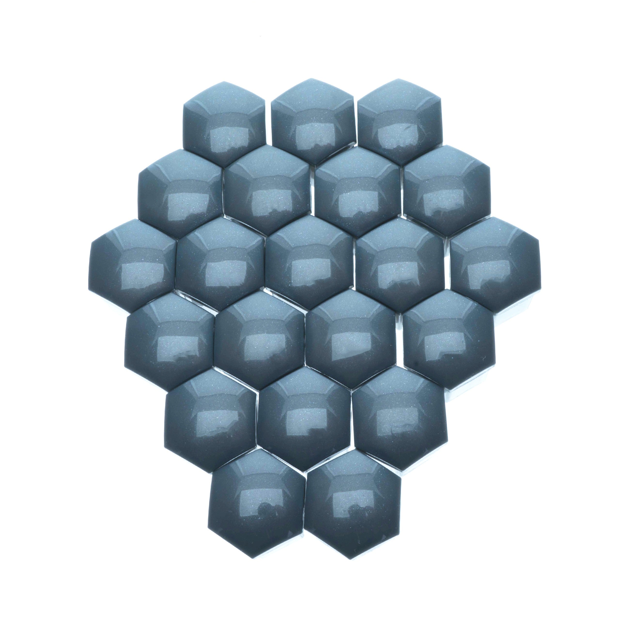 Hjulmutterskydd – Grå – Plast – 20-pack – 18 mm mm