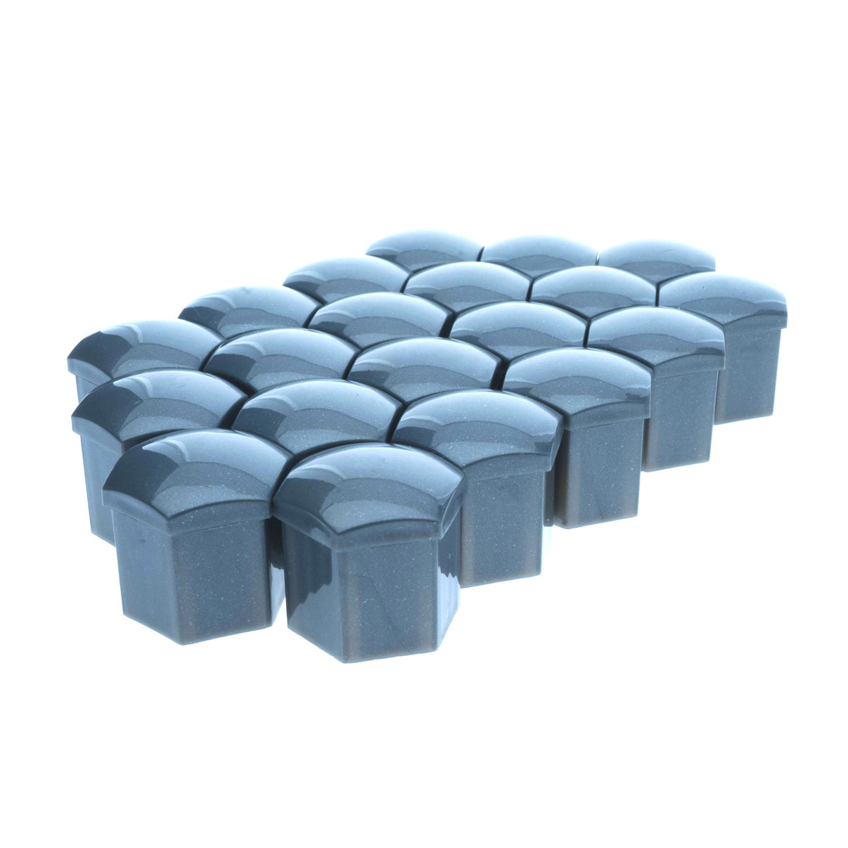 Hjulmutterskydd – Grå – Plast – 20-pack – 18 mm mm