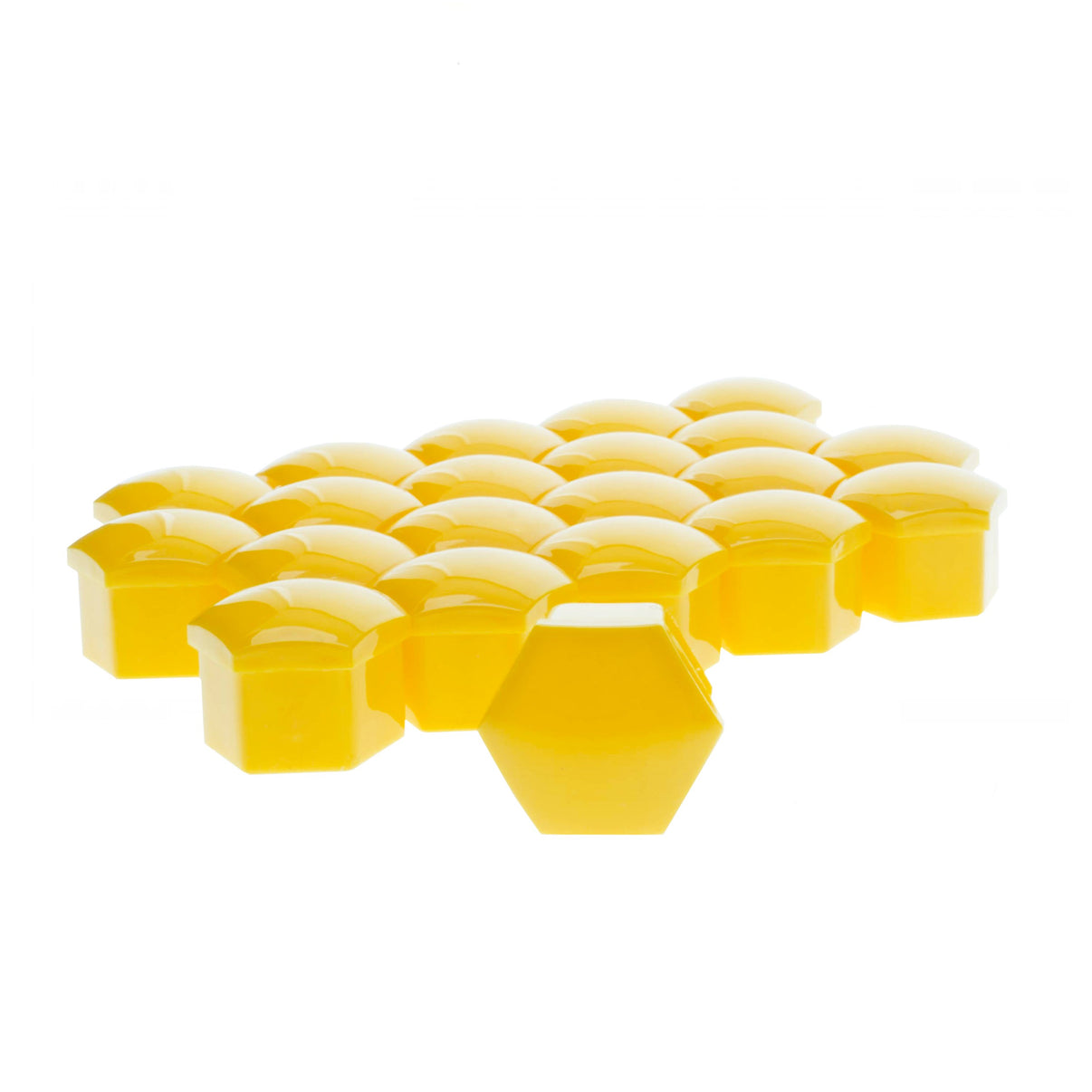 Hjulmutterskydd – Gul – Plast – 20-pack – 18 mm mm