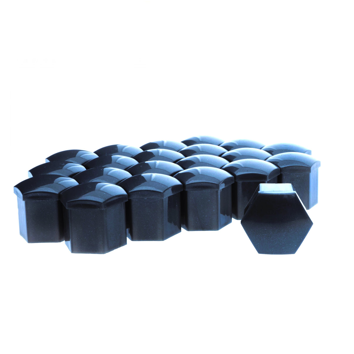 Hjulmutterskydd – Svart – Plast – 20-pack