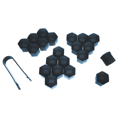 Hjulmutterskydd – Svart – Plast – 20-pack