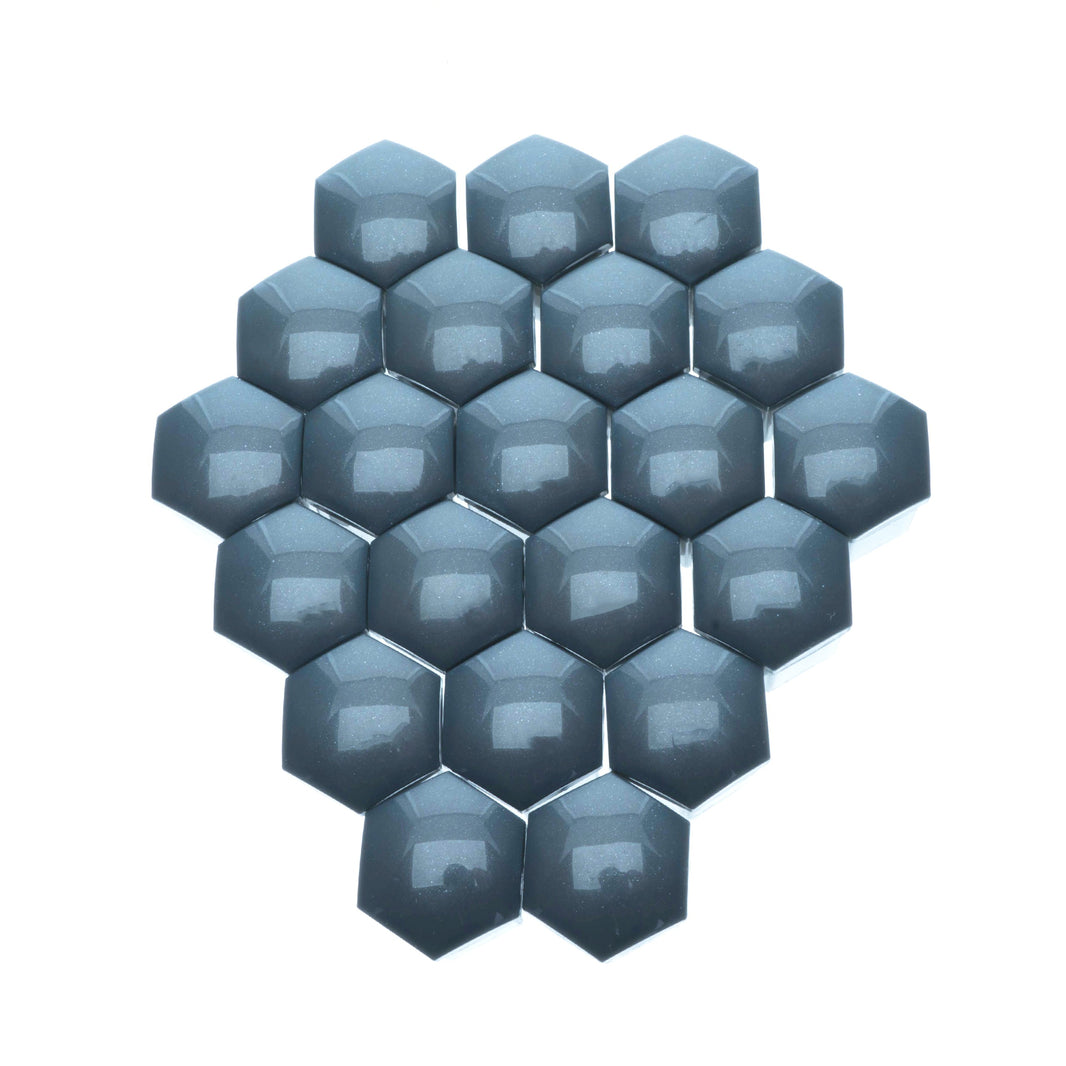 Hjulmutterskydd – Grå – Plast – 20-pack – 24 mm mm