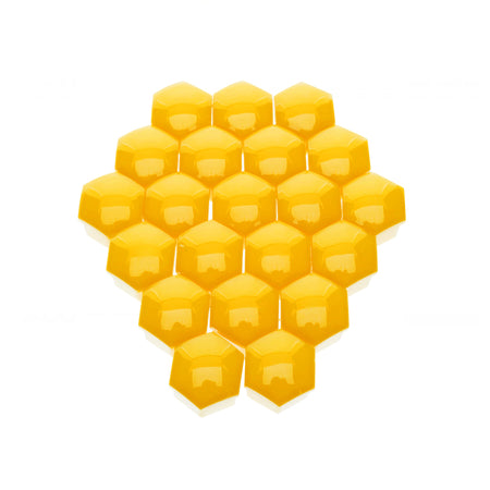 Hjulmutterskydd – Gul – Plast – 20-pack – 24 mm mm