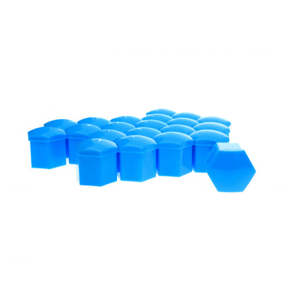 Hjulmutterskydd – Blå – Plast – 20-pack – 24 mm mm