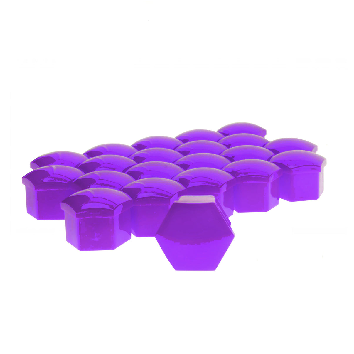 Hjulmutterskydd – Lila – Plast – 20-pack – 24 mm mm