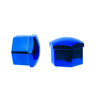 Hjulmutterskydd – Blå (metallic) – Plast – 20-pack – 24 mm mm