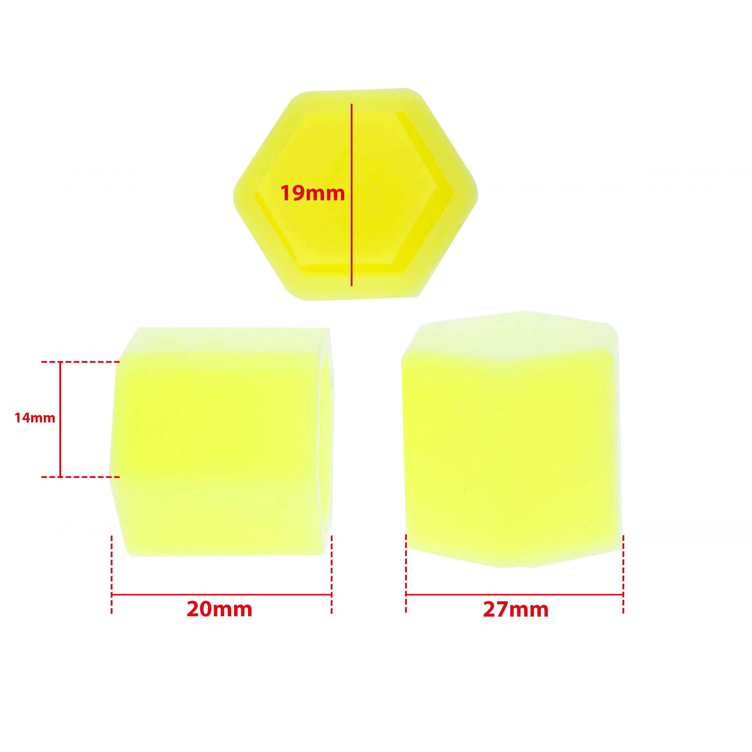 Hjulmutterskydd – Gul – Silikon – 20-pack – 19 mm