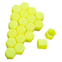 Hjulmutterskydd – Gul – Silikon – 20-pack – 17 mm