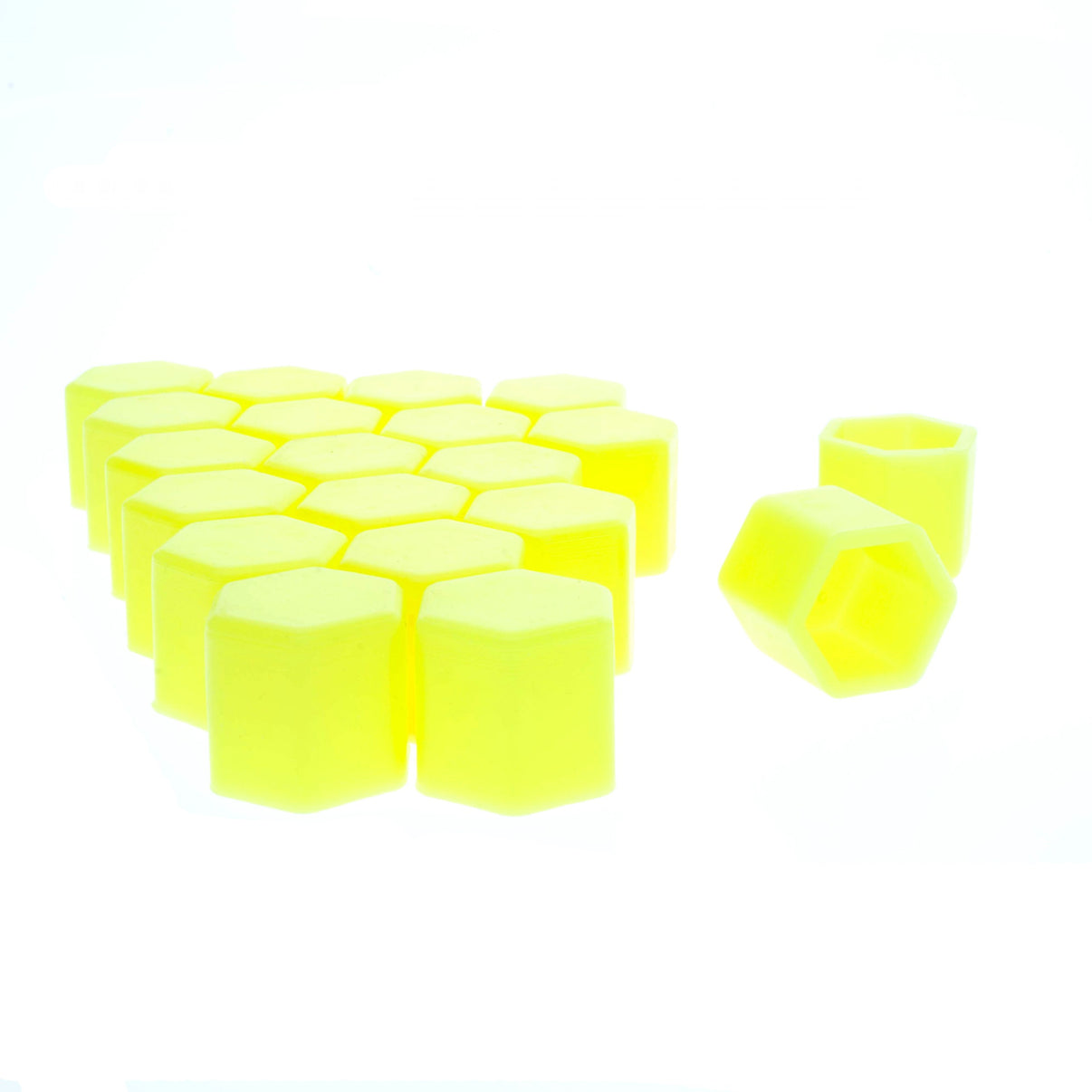 Hjulmutterskydd – Gul – Silikon – 20-pack – 17 mm