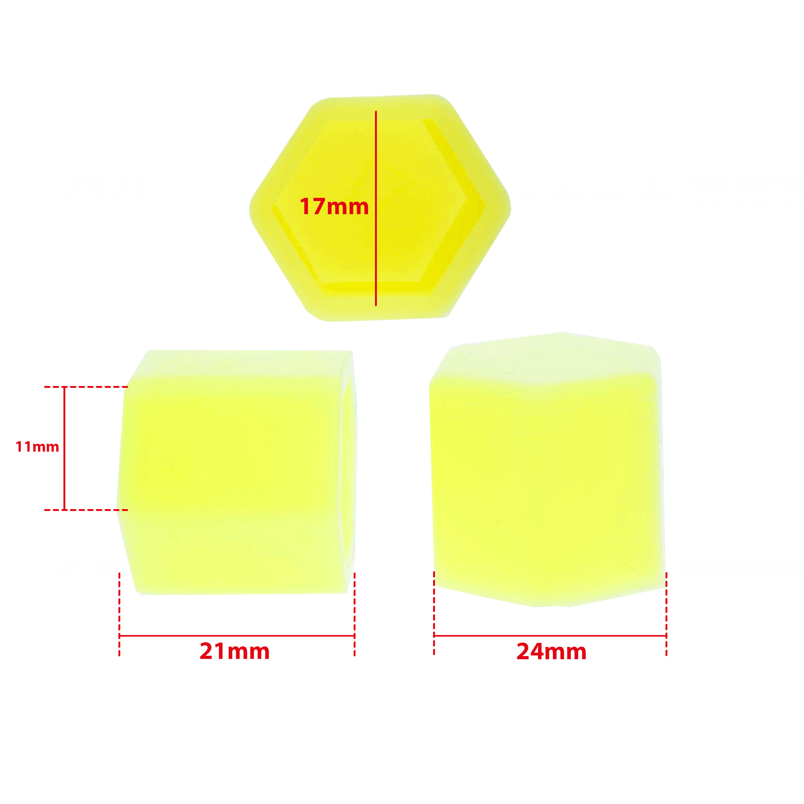Hjulmutterskydd – Gul – Silikon – 20-pack – 17 mm