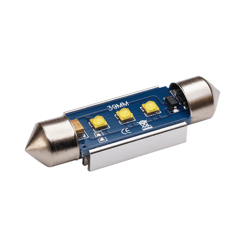 billede, der viser brug af 39 mm – C5W Super Canbus Cree LED – Carlevel
