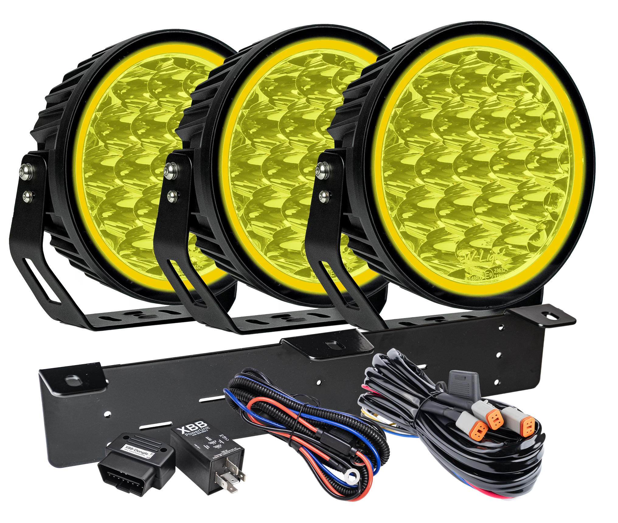 produktbillede fra forsiden viser W – Light XTREME W9 RAD3 – Gul – W-Light
