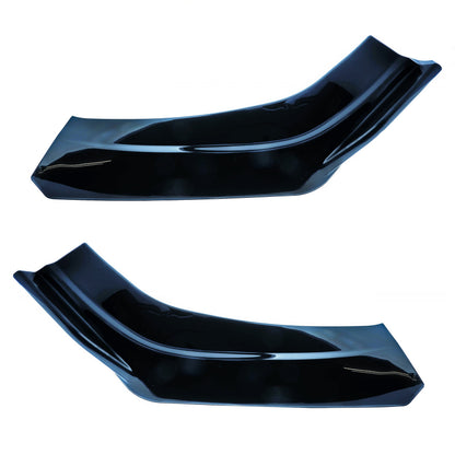 Frontsplitter – Röd inserts, Svart gloss – ABS