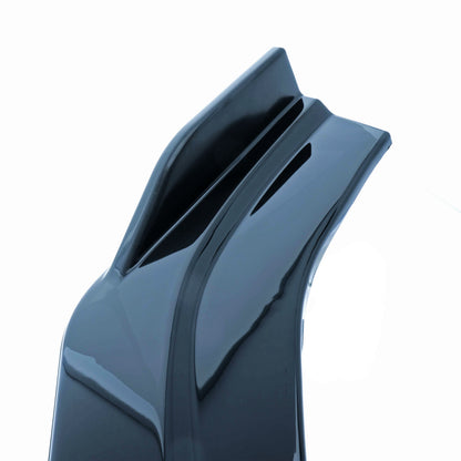 Frontsplitter – Röd inserts, Svart gloss – ABS