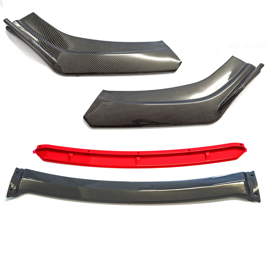 Frontsplitter – Röd inserts – ABS