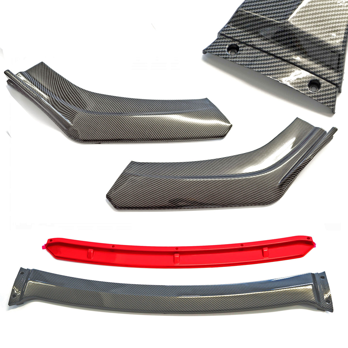 Frontsplitter – Röd inserts – ABS