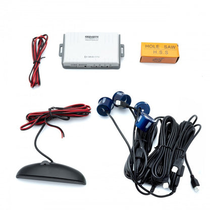 Parkeringssensor med display – Blå – ultraljudssensor – 4 sensorer – 4x 2,5 m