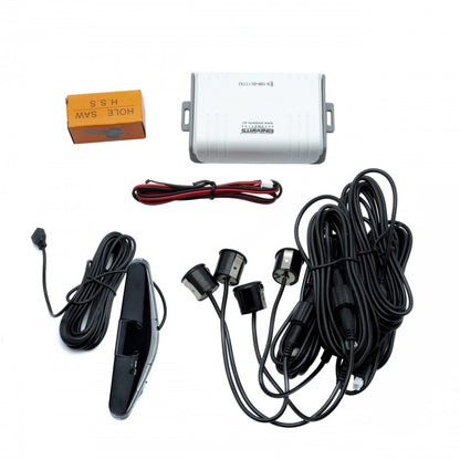 Parkeringssensor med display – Svart – ultraljudssensor – 4 sensorer – 4x 2,5 m