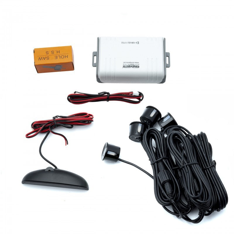Parkeringssensor med display – Svart – ultraljudssensor – 4 sensorer – 4x 2,5 m