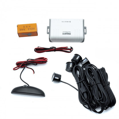 Parkeringssensor med display – Svart – ultraljudssensor – 4 sensorer – 4x 2,5 m