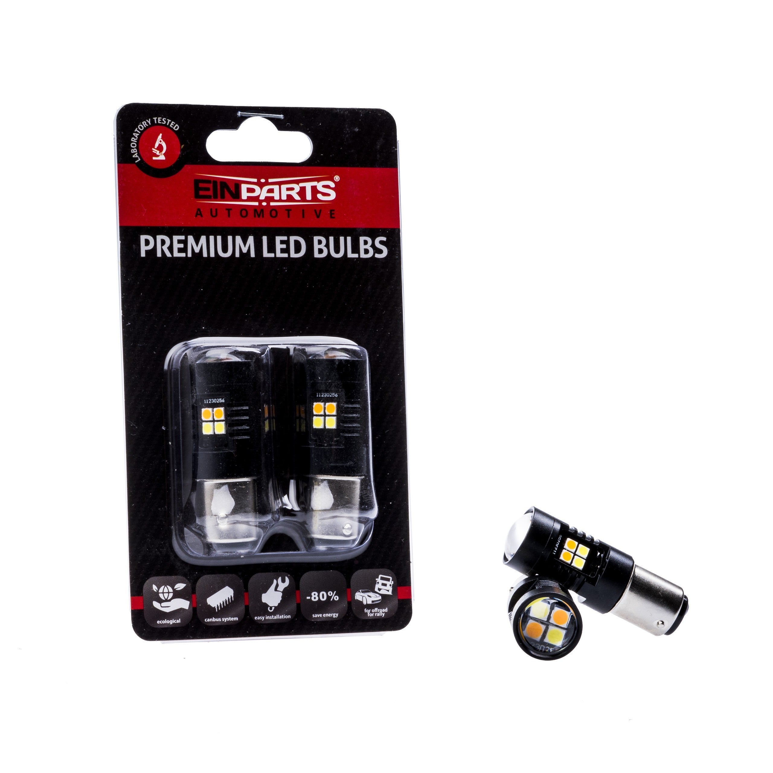 LED-lampa för bil – P21/5W – BAY15d – 16 LED – SMD 3030 – 2-pack