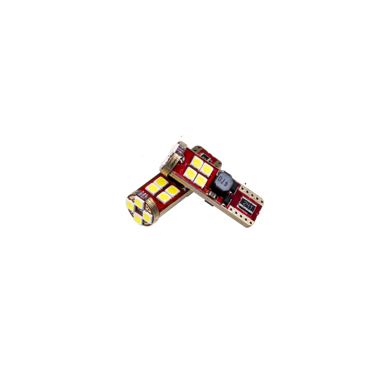 LED-lampa för bil – W5W – W2,1x9,5d – 6000K – 12 LED – SMD 3030 – 2-pack