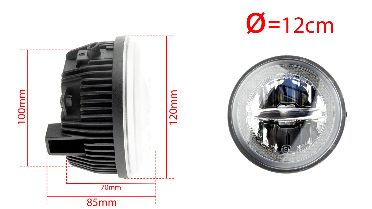 DRL- och dimljus – 6000K – 10 W – 9V - 32V