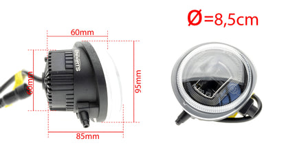 DRL- och dimljus – 6000K – 10 W – 9V - 16V