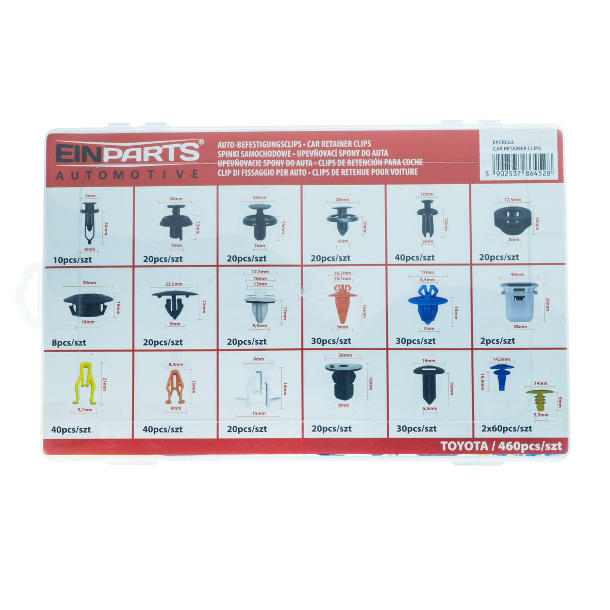 Fästclips – 460-pack