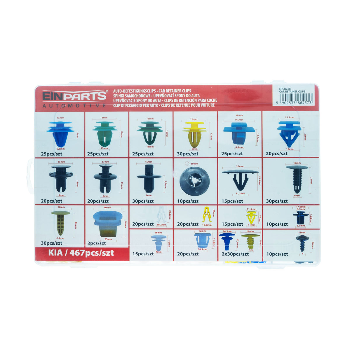 Fästclips – 467-pack