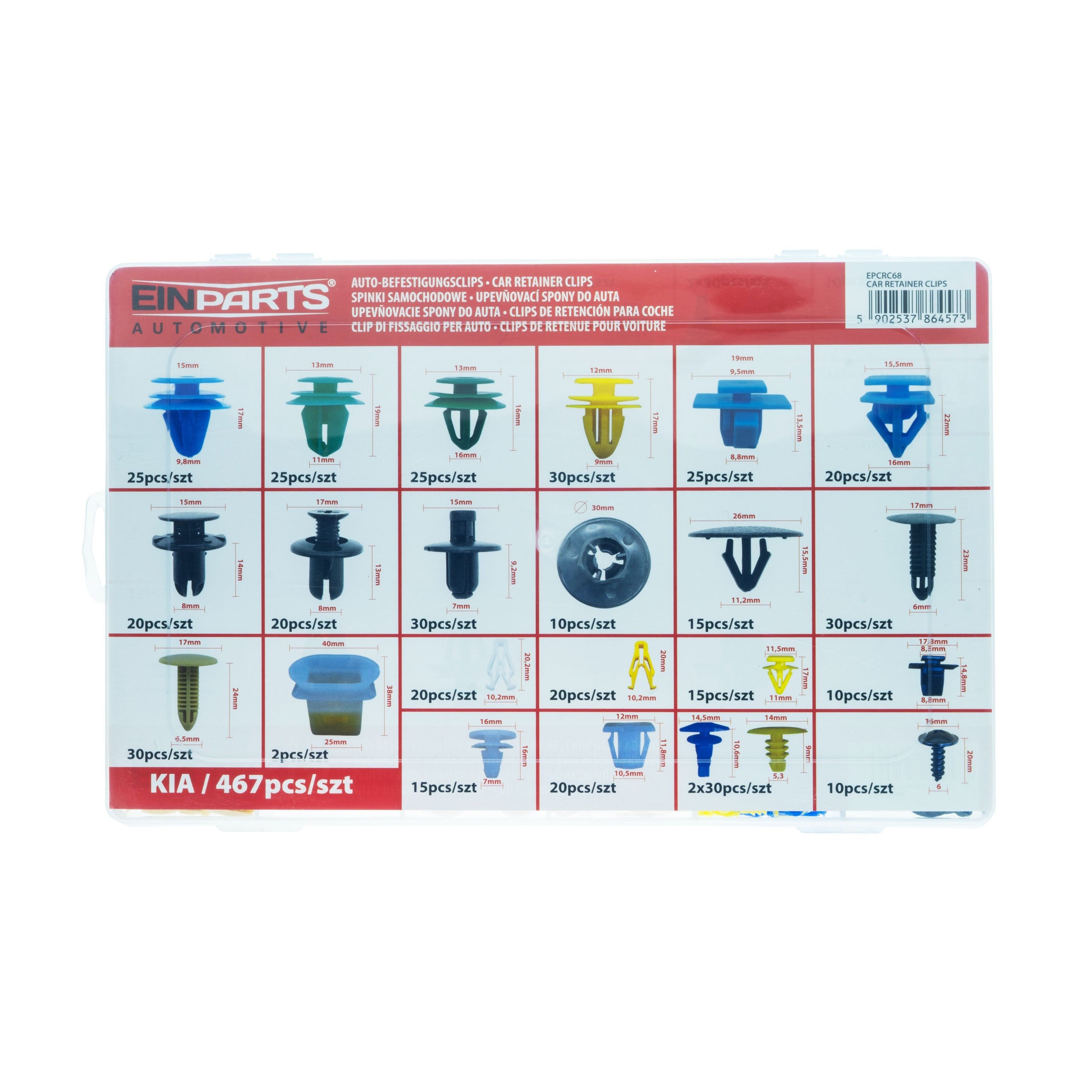 Fästclips – 467-pack
