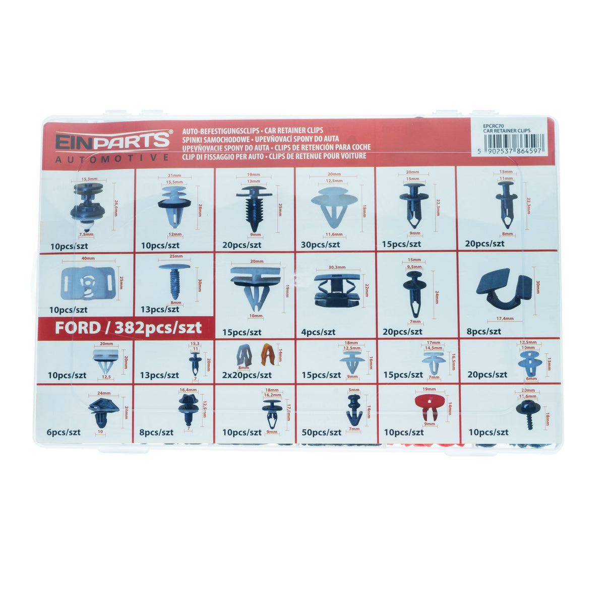 Fästclips – 382-pack