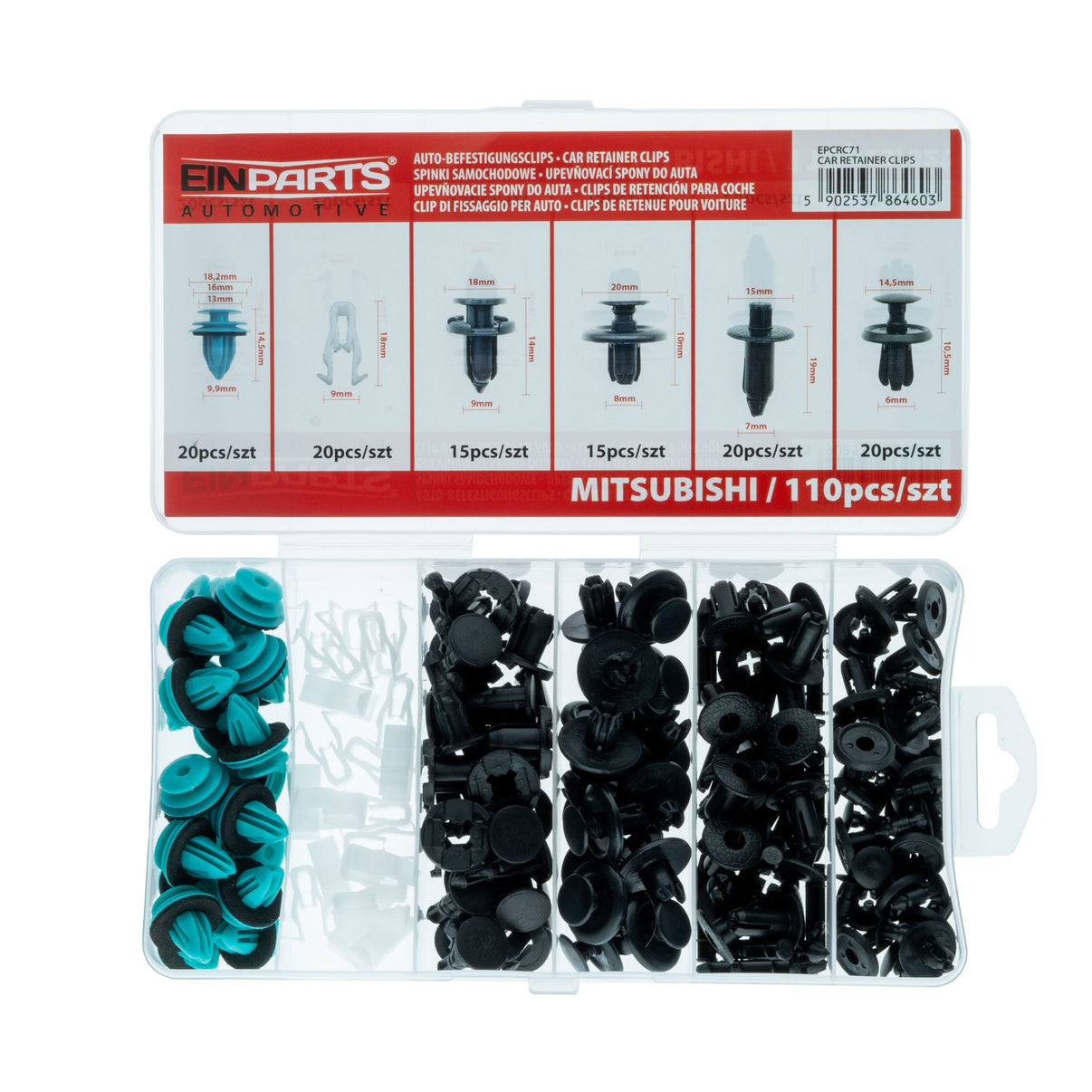 Fästclips – 110-pack