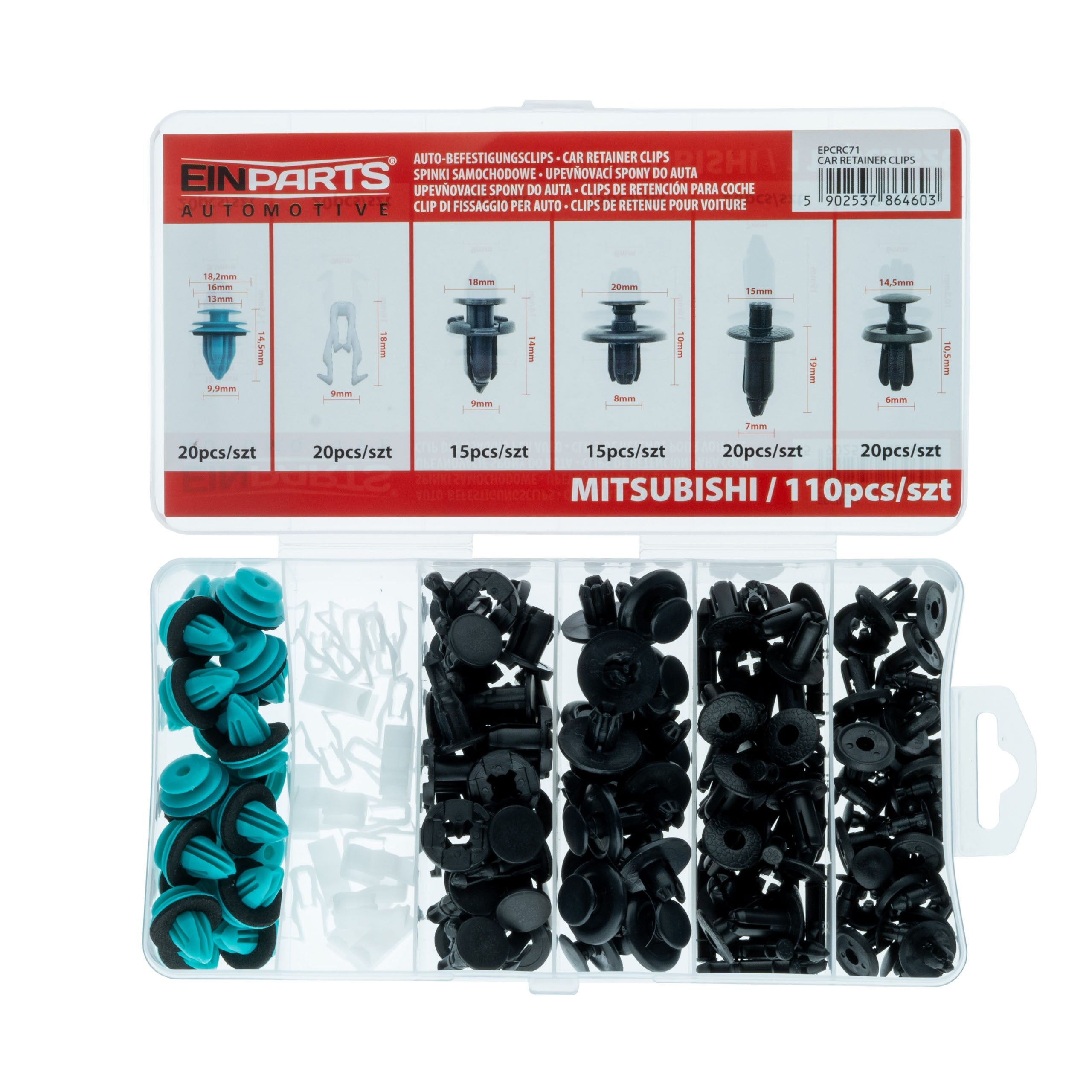 Fästclips – 110-pack