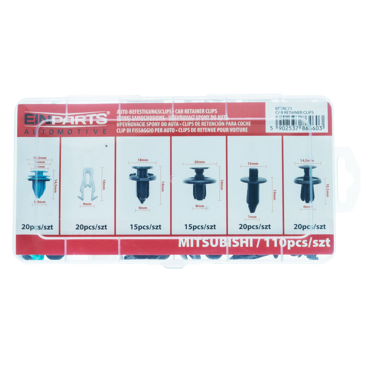 Fästclips – 110-pack