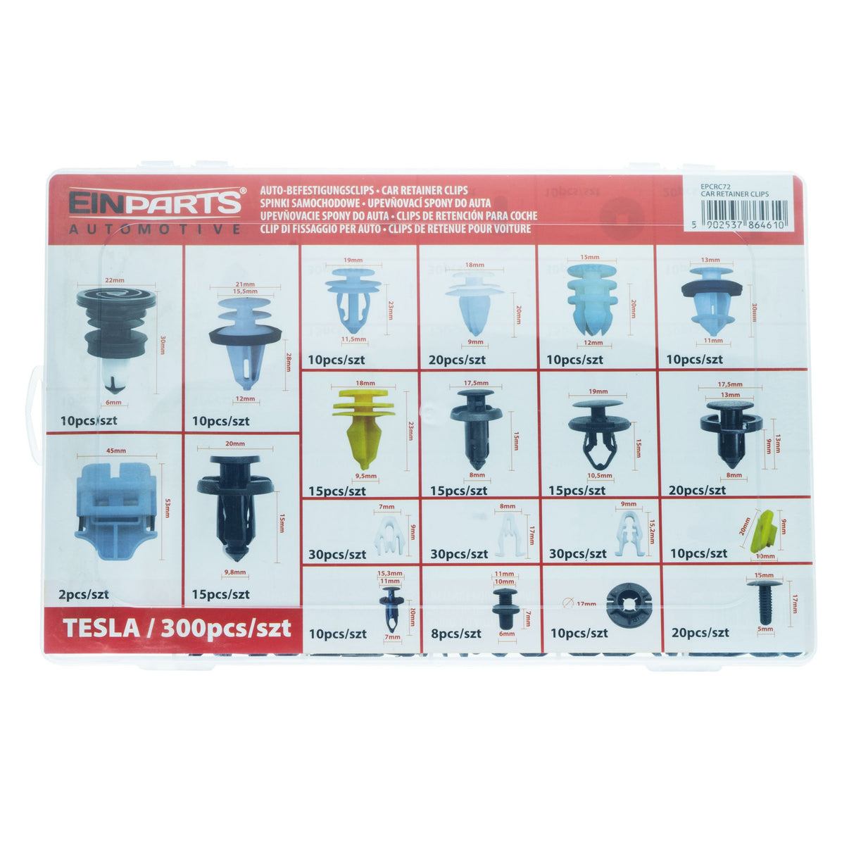 Fästclips – 300-pack