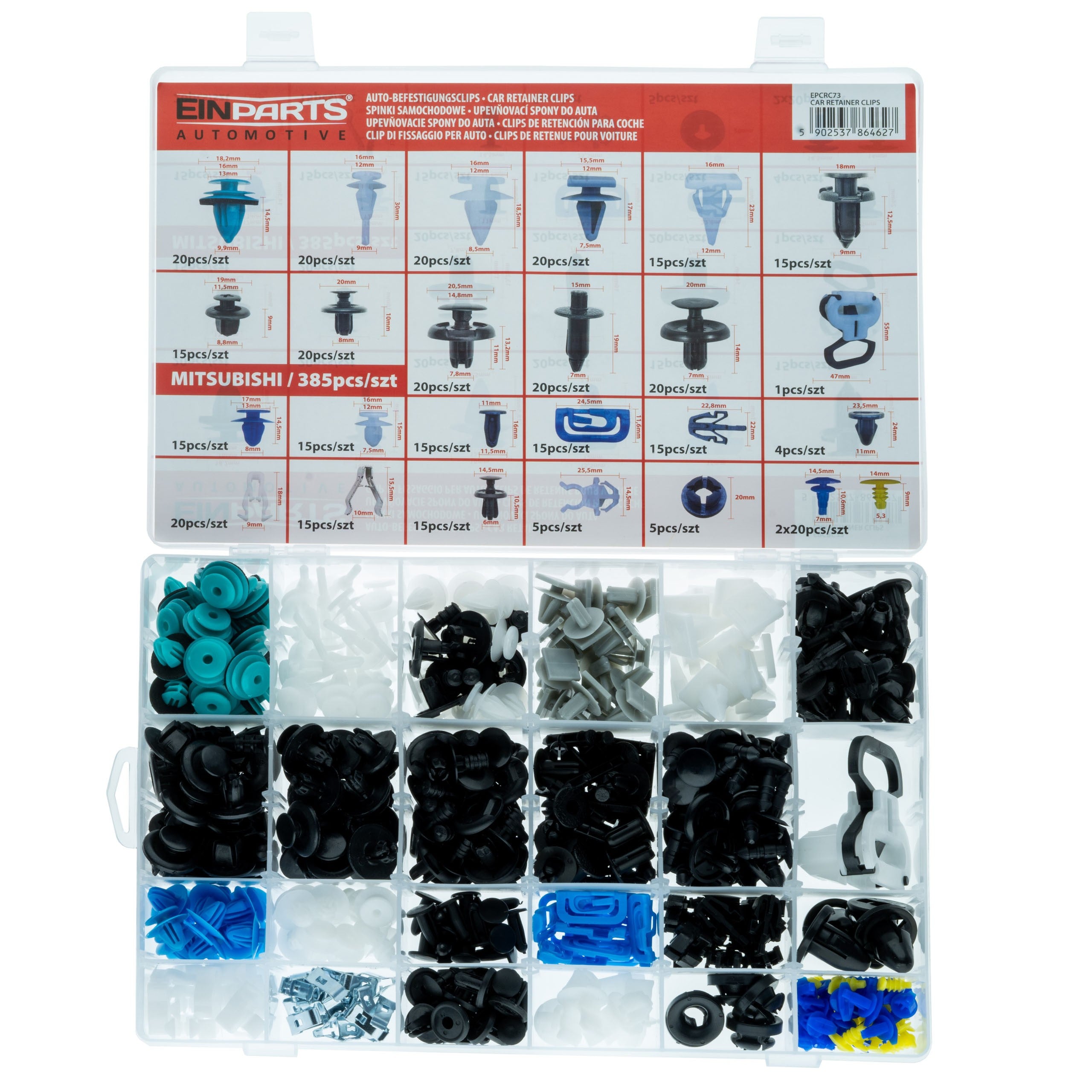 Fästclips – 385-pack