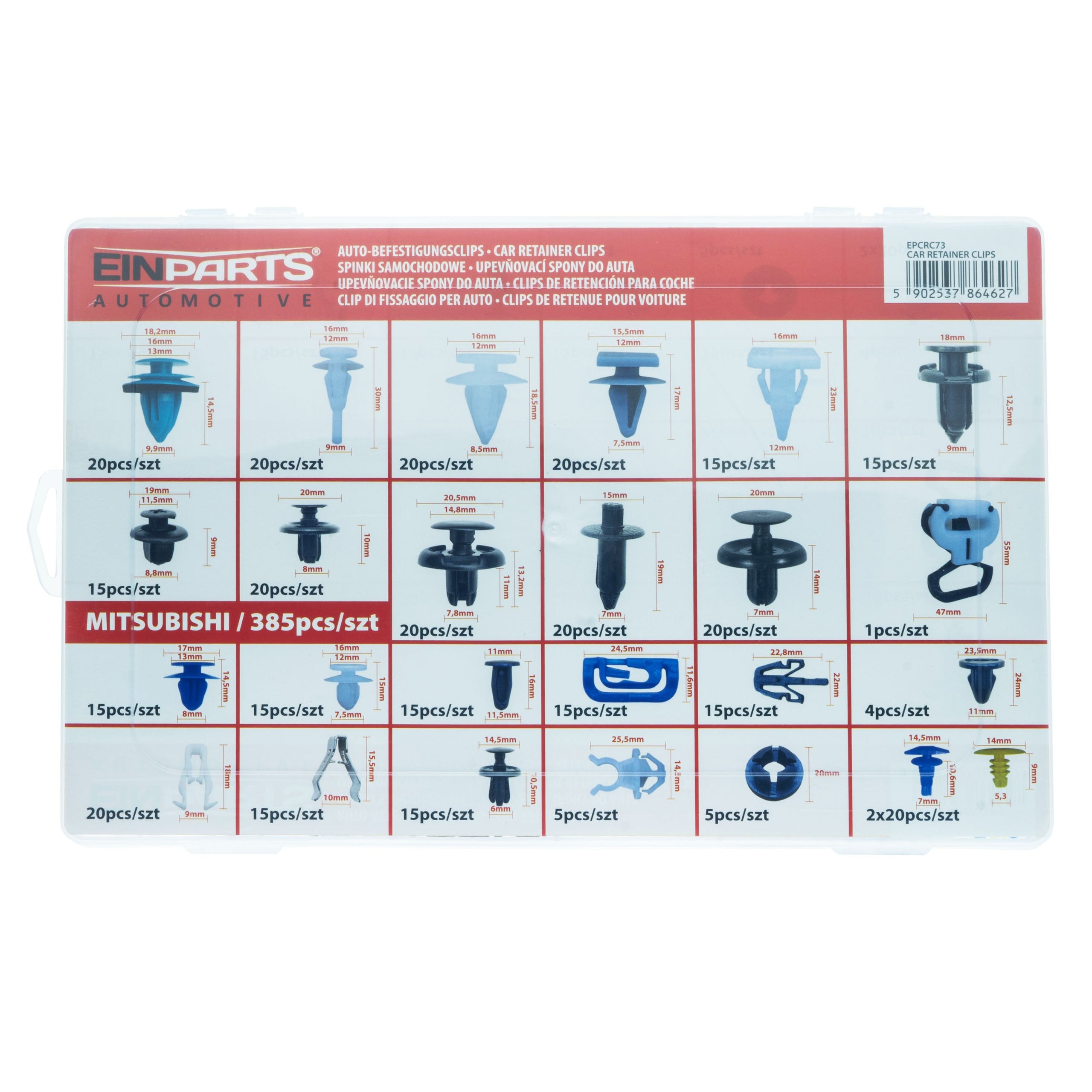 Fästclips – 385-pack